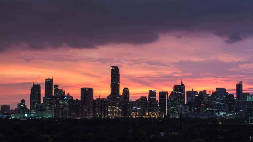 Manila skyline at night